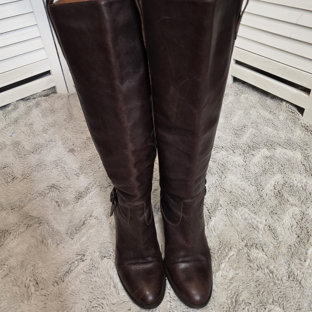 J. Crew Dark Brown Over the Knee Boots 8.5